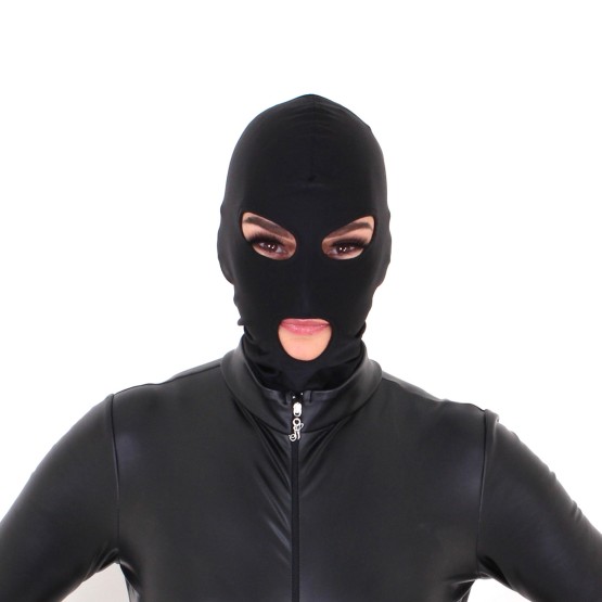 Black BDSM Hood Classic 3 Hole