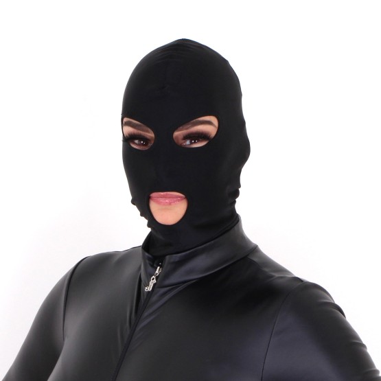 Black BDSM Hood Classic 3 Hole