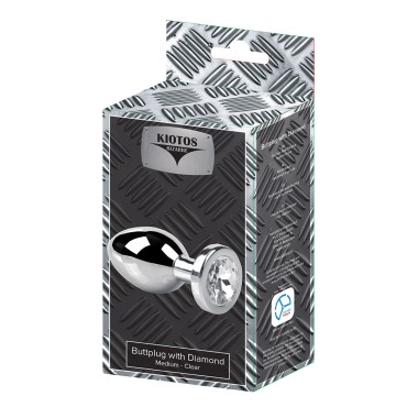 Kiotos Bizarre - Buttplug with Diamond - Medium Clear