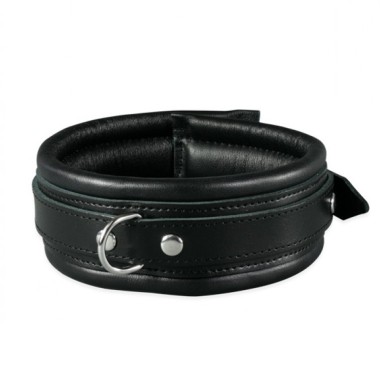 Leather Collar 5 cm - Black