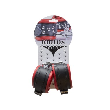 Leather Anklecuffs Red - 5 cm