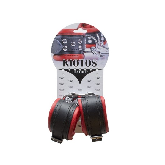 Leather Anklecuffs Red - 5 cm