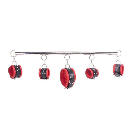 Spreader Bar deluxe set - Red Leather