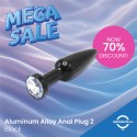 Aluminum Alloy Anal Plug 2 - Black