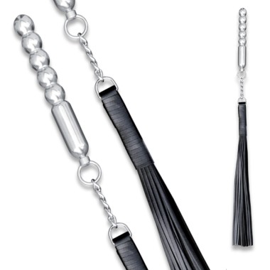 Rotary Leather Whip with Aluminium Dildo