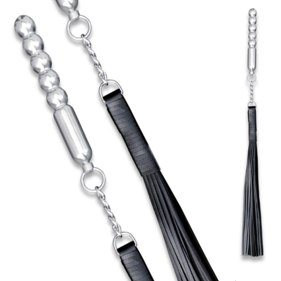 Rotary Leather Whip with Aluminium Dildo