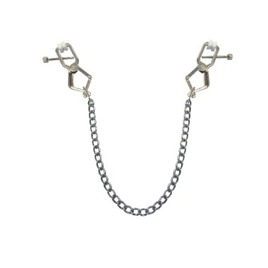 Metal Alligator Clip "special" with chain Silver