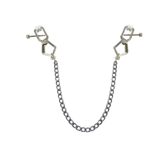 Metal Alligator Clip "special" with chain Silver