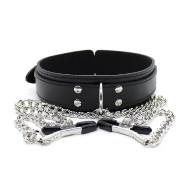 Collar with Nipple Chain