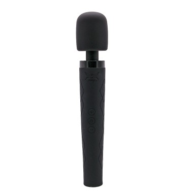 Pixey Deluxe Black Velvet Wand Vibrator L voorkant