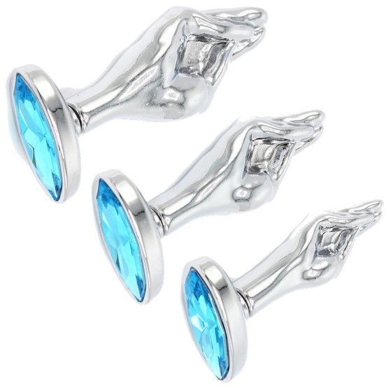 Fist Butplug Blue Gem L