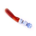 Glass Dildo Blue & Amber Curves