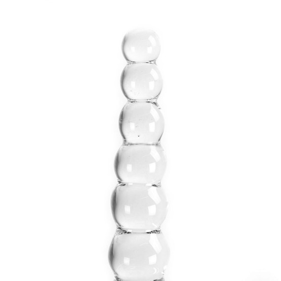 Glass Dildo Clear Balls