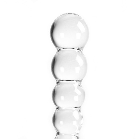 Glass Dildo Clear Balls