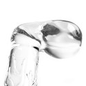 Glass Dildo Clear Penis Round with Balls