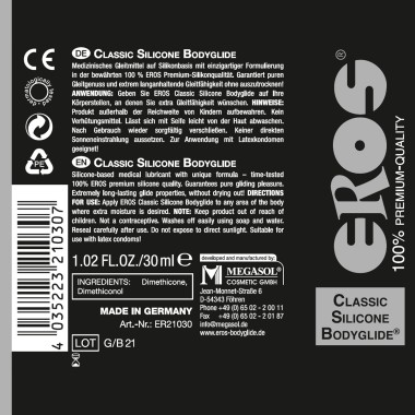 EROS Classic Silicone Bodyglide 30ml