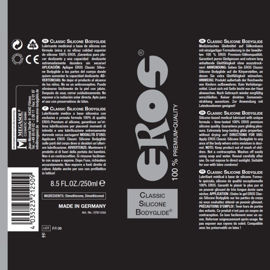 EROS Classic Silicone Bodyglide 250ml