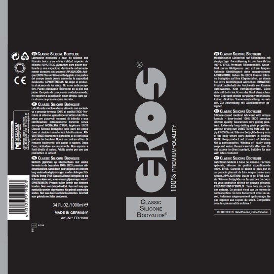 EROS Classic Silicone Bodyglide 1000ml