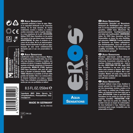 EROS Aqua Sensations 250ml