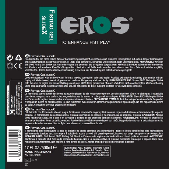 EROS Fisting Gel SlideX 500ml