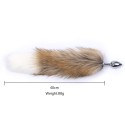 Fox Tail Plug Brown & White - Short