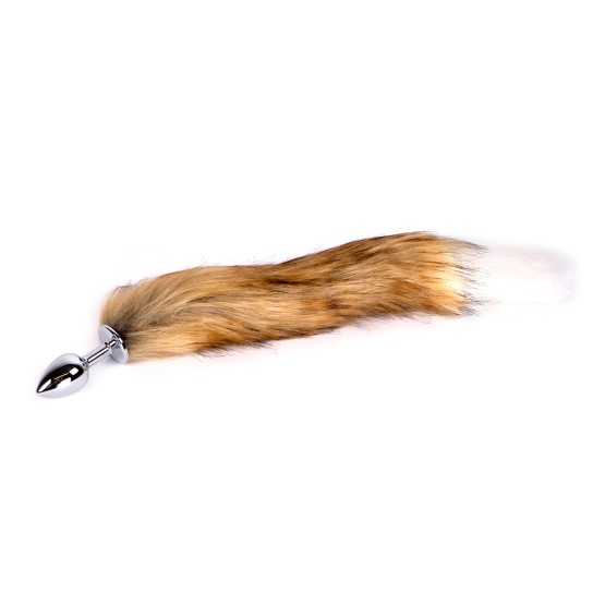 Fox Tail Plug Brown & White - Short