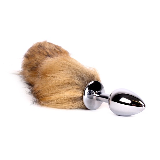 Fox Tail Plug Brown & White - Short