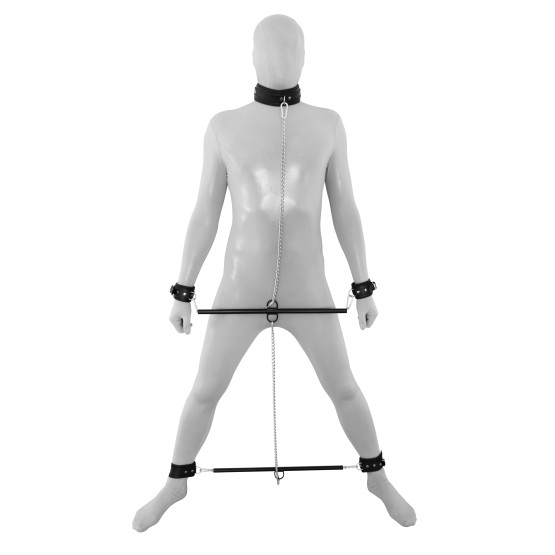 Prisoner`s Bar/Chains Set /w Leather Cuffs