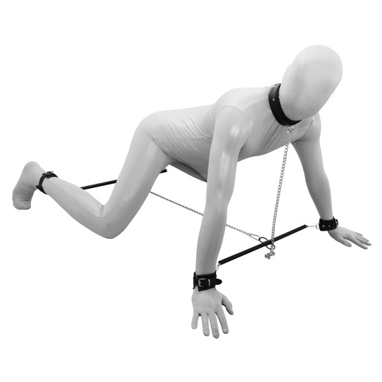 Prisoner`s Bar/Chains Set /w Leather Cuffs