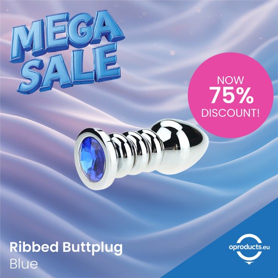 Ribbed Buttplug Blue