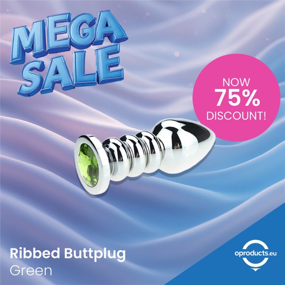 Ribbed Buttplug Green