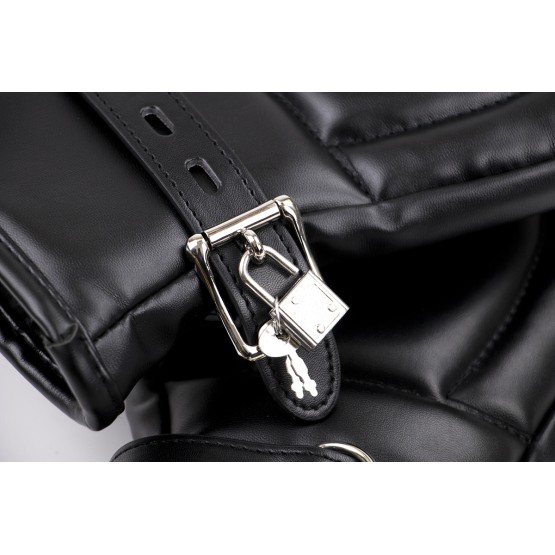 BDSM Leather Mitts Black