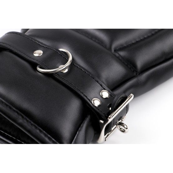 BDSM Leather Mitts Black
