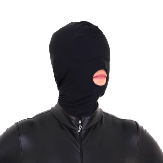 Black BDSM Hood Mouth Only