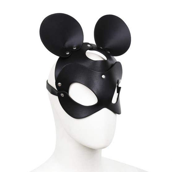 Black Mouse Leather Mask