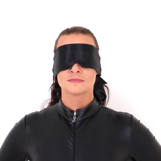 Black Blindfold Satin Look