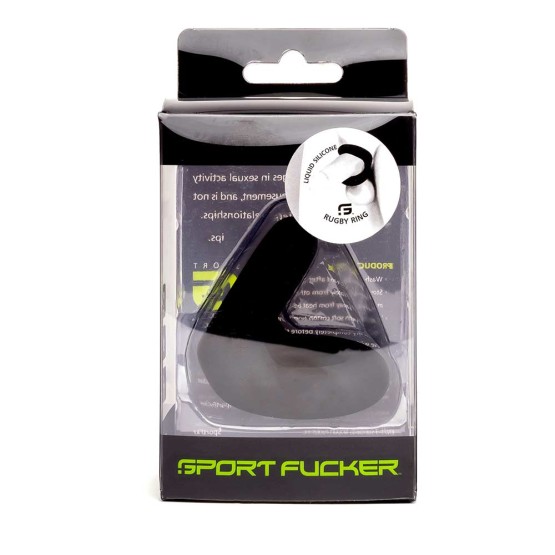 Liquid Silicone Rugby Ring - Black