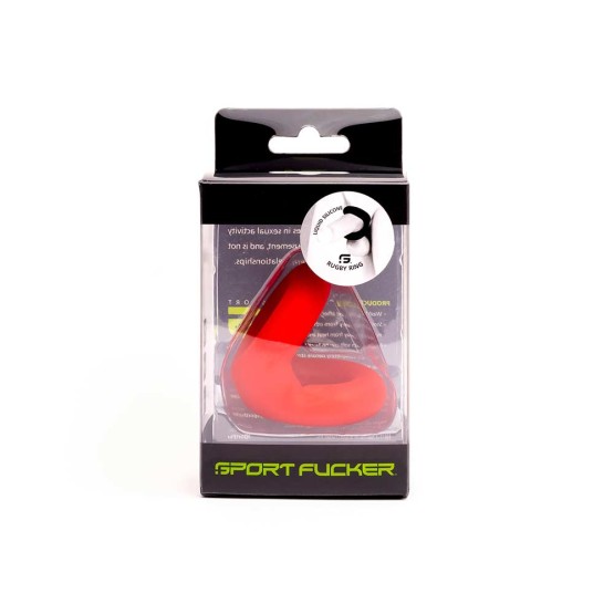 Liquid Silicone Rugby Ring - Red