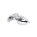 Aluminium Handle Buttplug Clear Gem