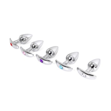 Aluminium Handle Buttplug Purple Gem