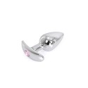 Aluminium Handle Buttplug Pink Gem