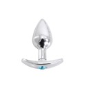 Aluminium Handle Buttplug Blue Gem