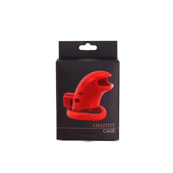 Plastic Chastity Cage Red
