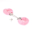 Budget Thin-Metal Pink Plush Handcuffs