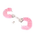 Budget Thin-Metal Pink Plush Handcuffs
