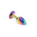 Rainbow Butplug with Gem S