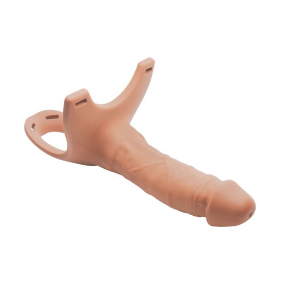 Hollow Silicone Dildo Strap-on - Flesh