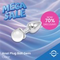 Anal Plug Ball Gem Clear