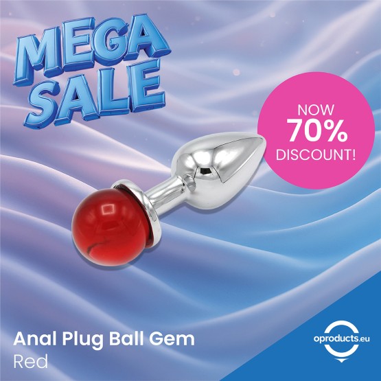 Anal Plug Ball Gem Red