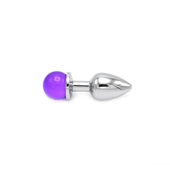 Anal Plug Ball Gem Purple